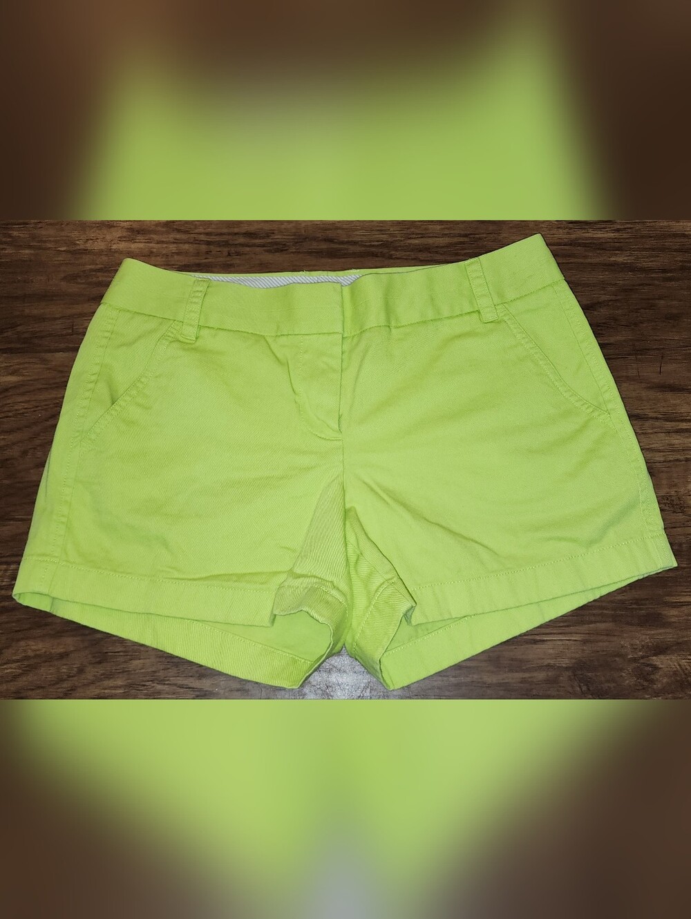 J.Crew Lime Green Chino Shorts Size 4